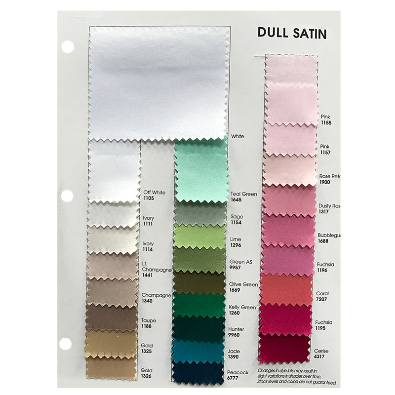 Lamour (Dull) Satin Drapery Panels (58" Wide) / 51 Colors