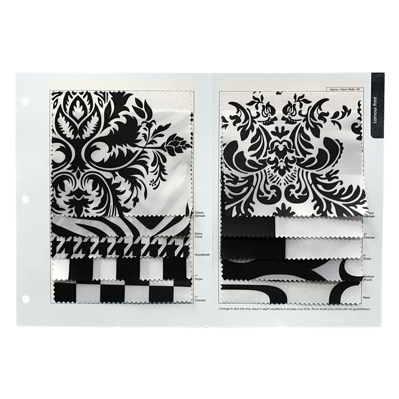 Lamour Prints Drapery Panels (58" Wide) / 7 Colors