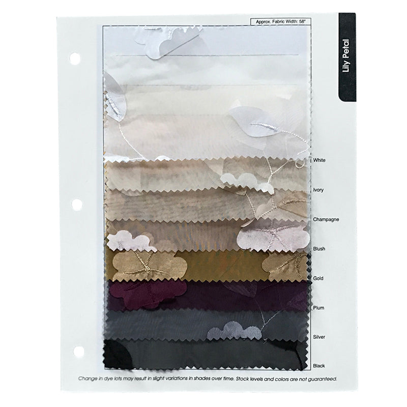 Lily Petal Drapery Panels (58" Wide) / 8 Colors