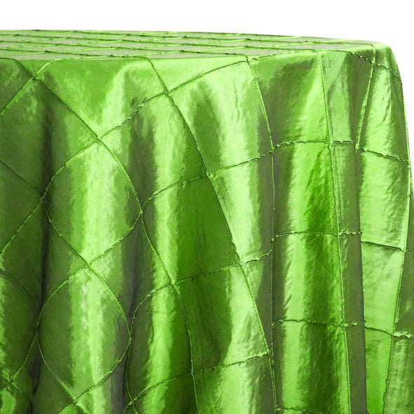4" Pintuck Taffeta Table Linen in Green
