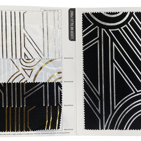 Luxor (Metallic Print) Table Runner in White and Gold – Urquid Linen
