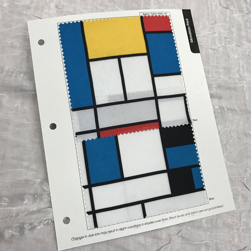 Mondrian Print Color Card