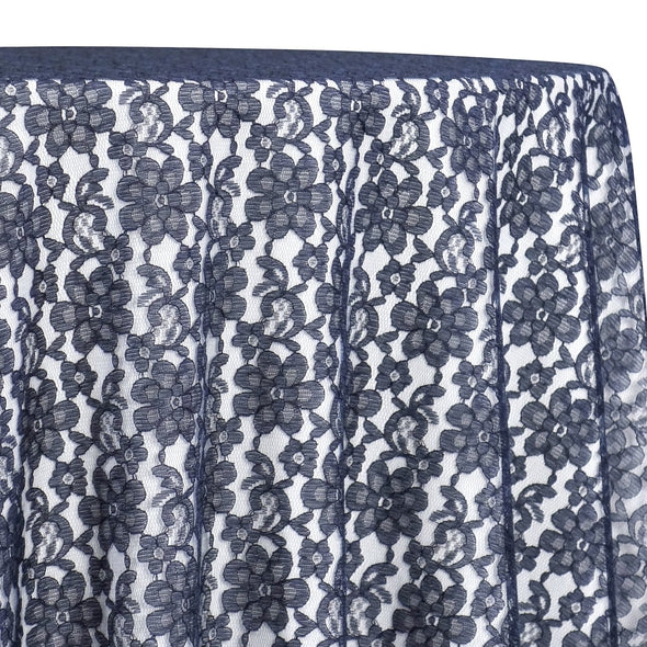 Classic Lace Table Linen in Navy