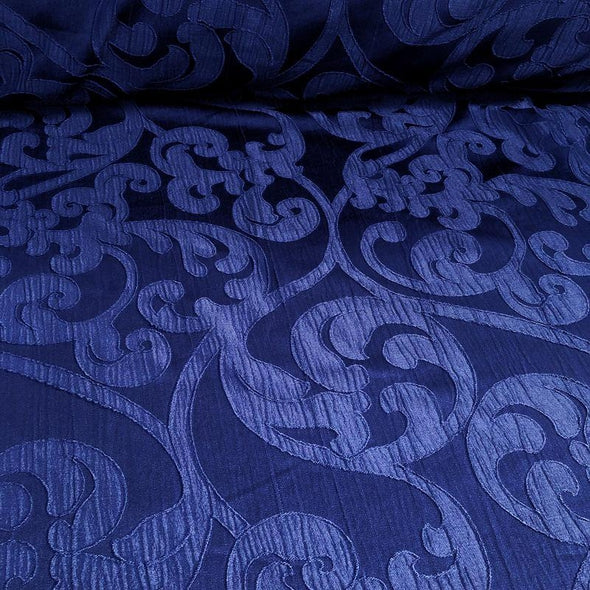 Classic Jacquard Wholesale Fabric in Navy – Urquid Linen