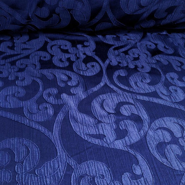 Classic Jacquard Table Linen in Navy