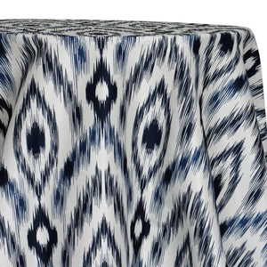Cosmo Print (Dupioni) Table Linen in Navy