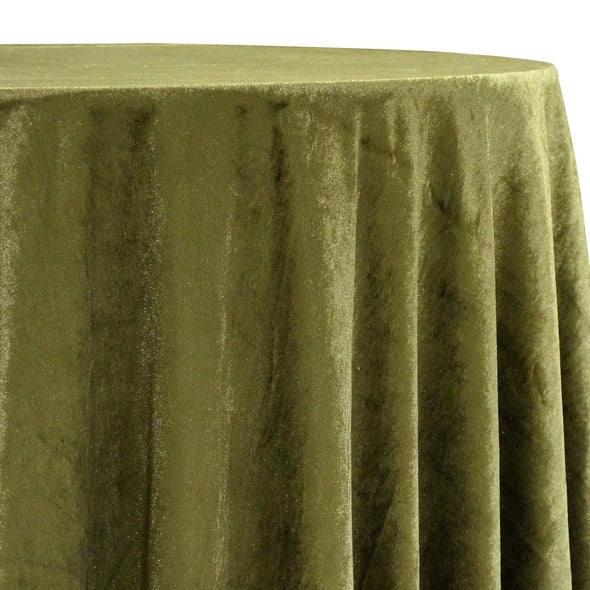 Lush Velvet Table Linen in Olive – Urquid Linen - Main Image