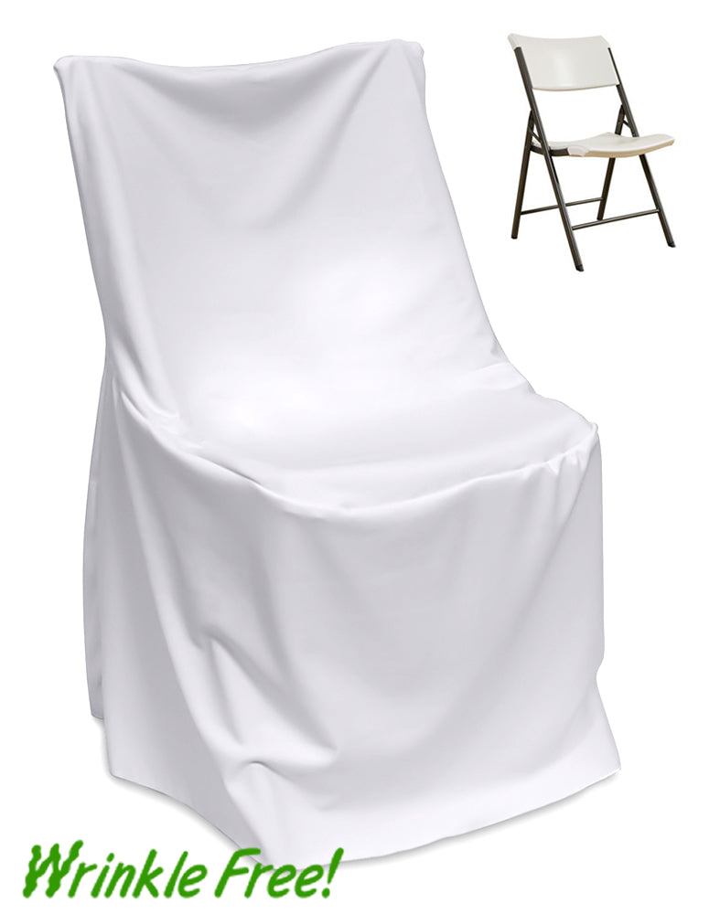 Ivory Lifetime Folding Spandex Chair Covers, Stretch Lycra