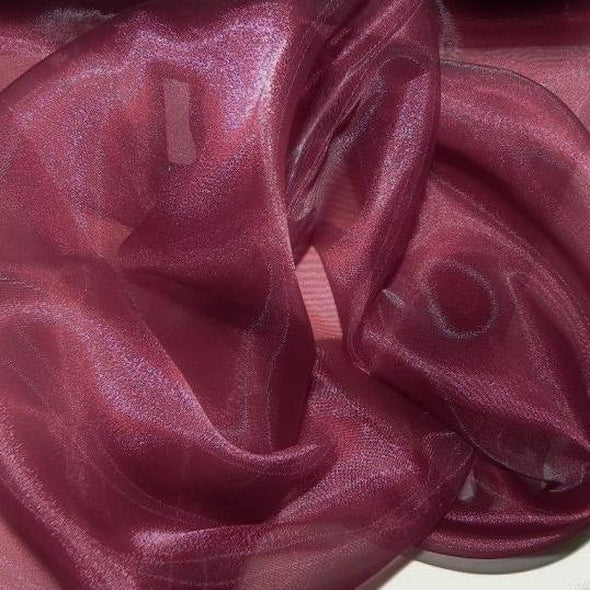 Crystal Organza Table Linen in Burgundy D 530