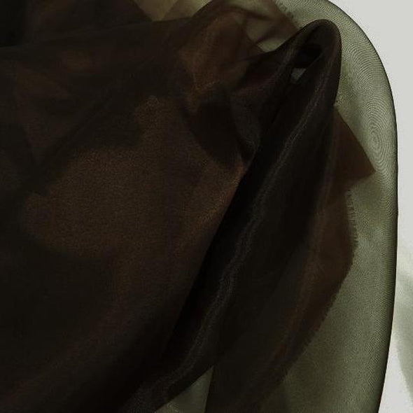 Crystal Organza Table Linen in Chocolate 383