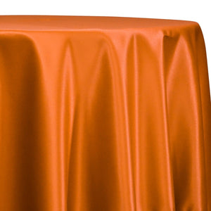 Lamour (Dull) Satin Table Linen in Orange 1405
