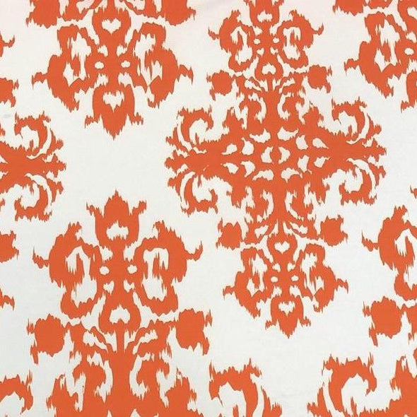 Newport Print (Dupioni) Table Linen in Orange