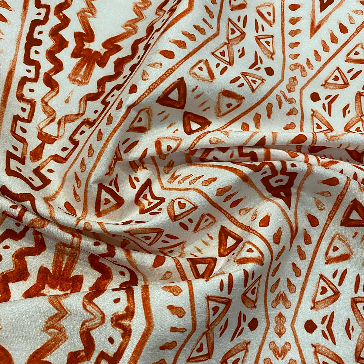 Aztec Print (Dupioni) Wholesale Fabric in Orange – Urquid Linen