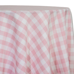 Polyester Checker (Gingham) Table Linen in Pink