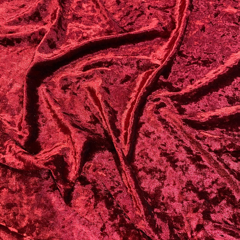 Panne (Crush) Velvet Table Napkin in Burgundy