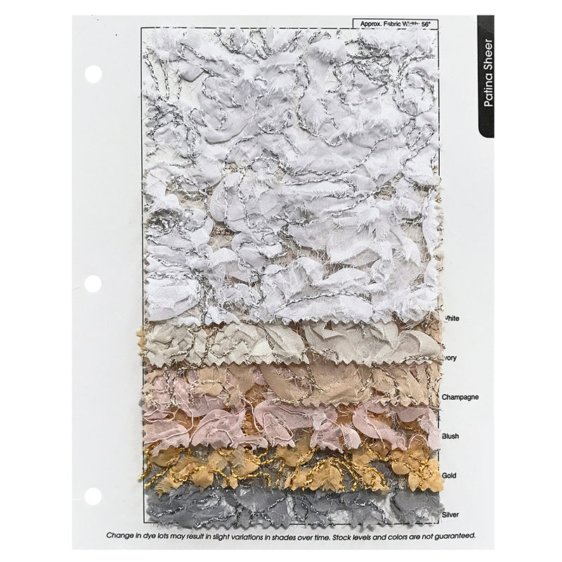 Patina Sheer Drapery Panels (56" Wide) / 6 Colors