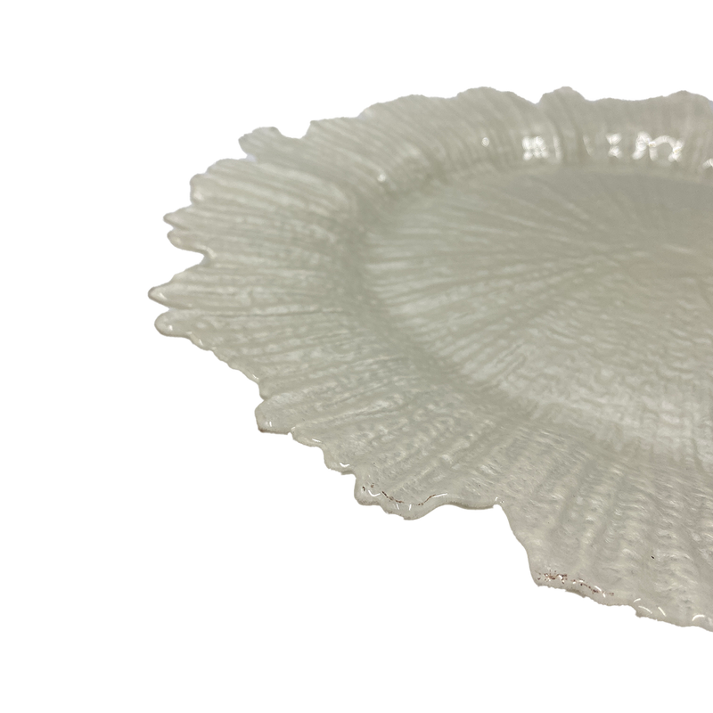 Reef - Glass Charger Plate in Pearl (Item # 0126)