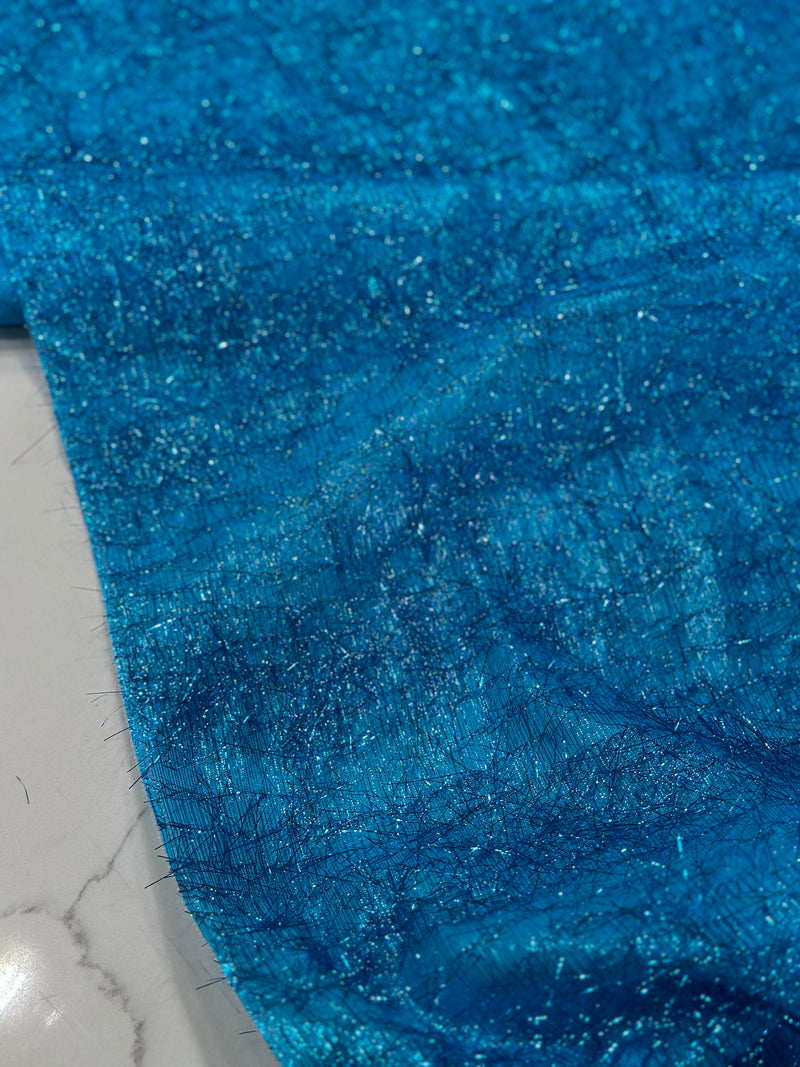 String Metallic Table Linen in Turquoise