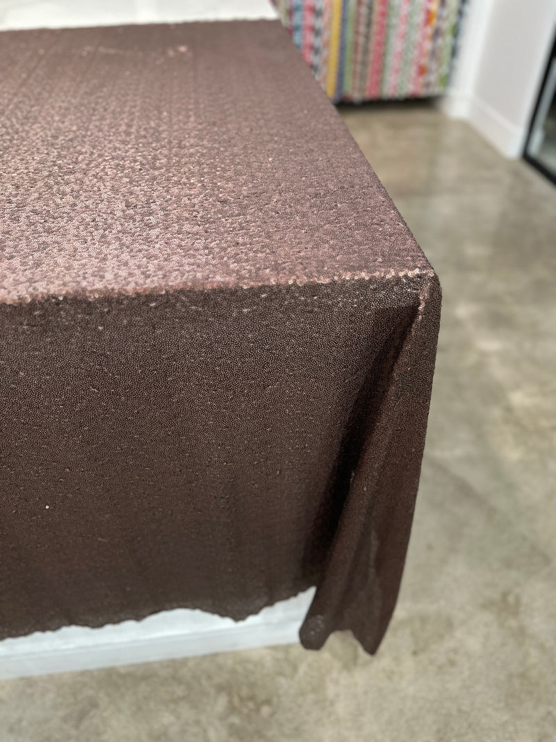 Glitz Sequins Table Linen in Cognac