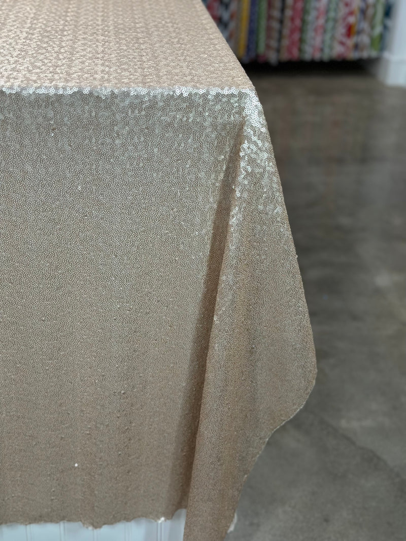 Glitz Sequins Table Linen in Blush Matte