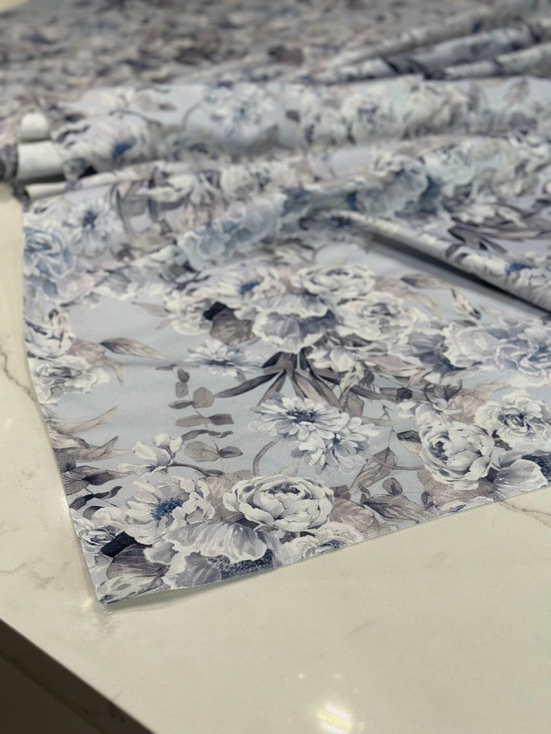 Floral Dusk (Poly Print) Table Linen in Copen Perry