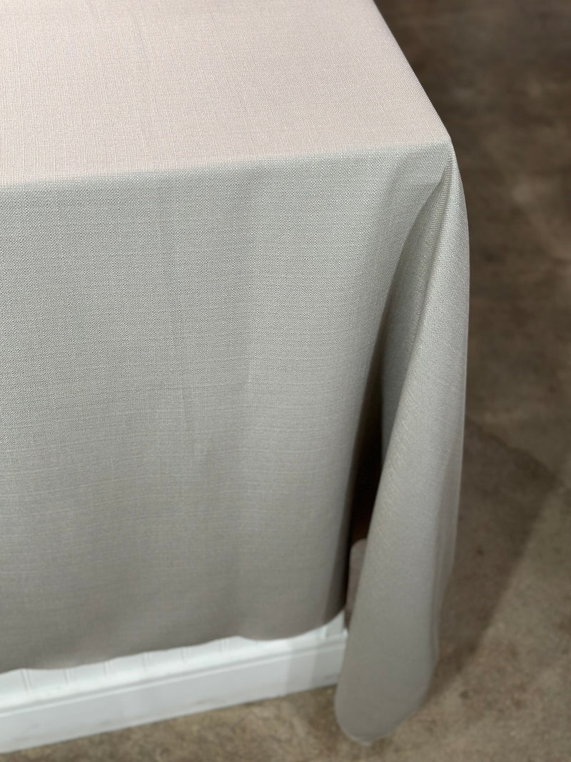 Rustic Linen Table Linen in Silver