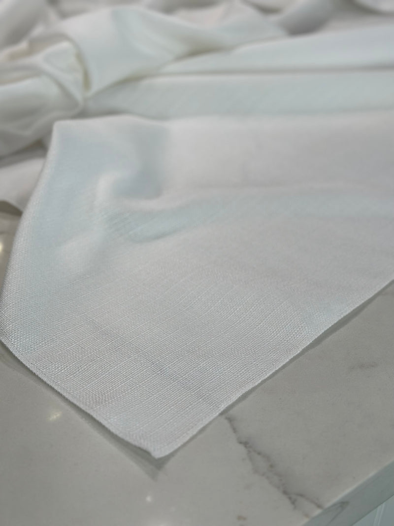 Rustic Linen Table Linen in White