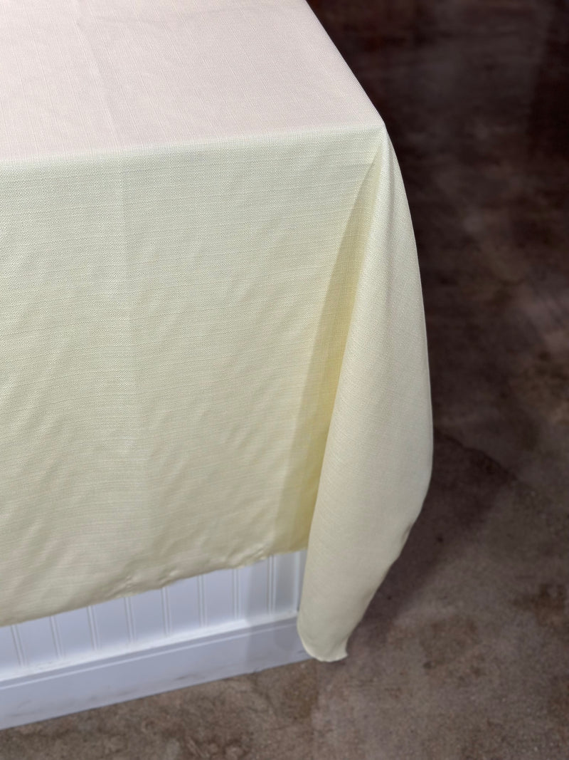 Rustic Linen Table Linen in Ivory