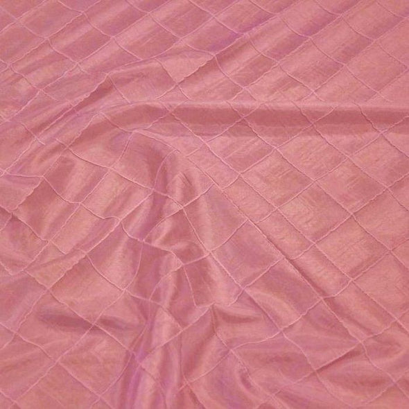 2" Pintuck Taffeta Table Linens in Pink Petal 007