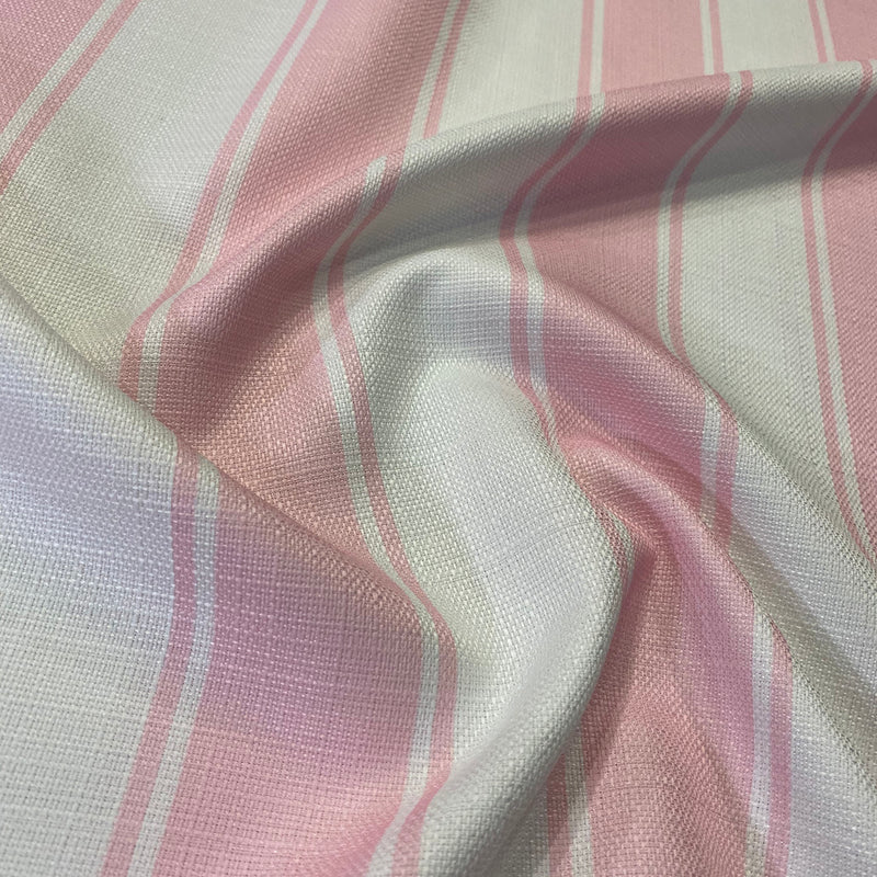 Cabana Stripe Table Linen in Pink