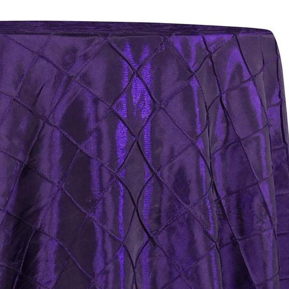 2" Pintuck Taffeta Table Linens in Purple 059