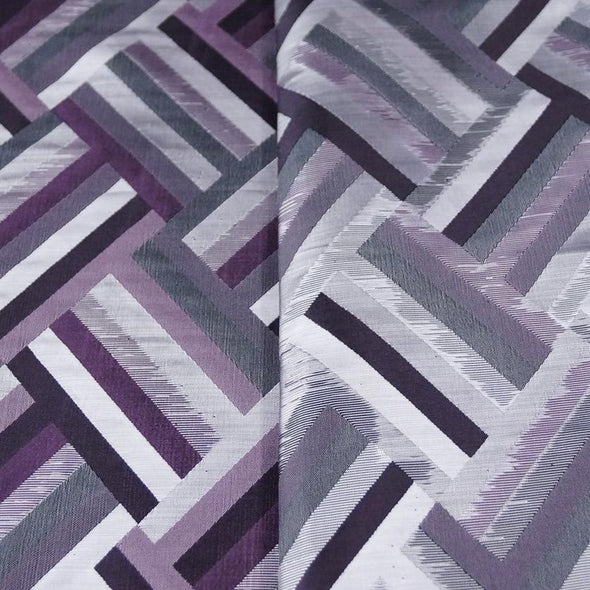 Broadway Jacquard (Reversible) Table Linen in Eggplant