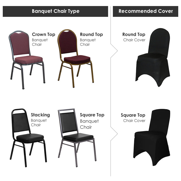 Spandex Banquet Chair Cover in Black