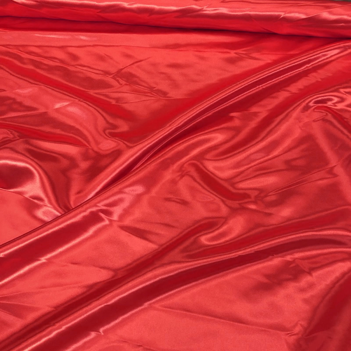 Bridal Satin - Red Fabric