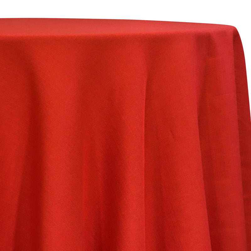 Rustic Linen Table Linen in Red
