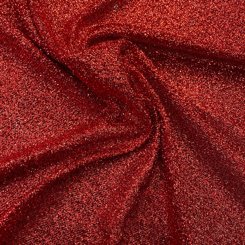 Confetti Metallic Table Linen in Red