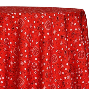 Bandana (Poly Print) Table Linen in Red