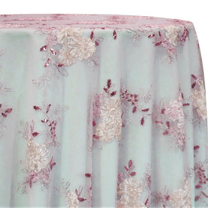 Ribbon Mesh Lace Table Linen in Blush Mix