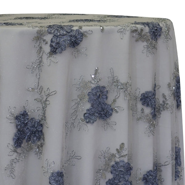 Silver Ribbon Tablecloth Ribbon Mesh Lace Tablecloths & Overlays | Urquid Linen