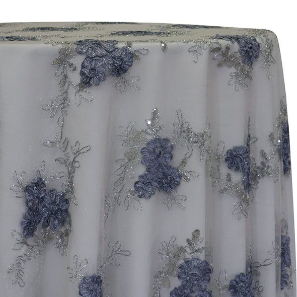 Ribbon Mesh Lace Table Linen in Silver