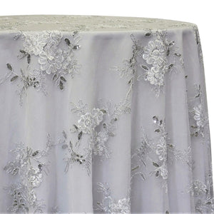 Ribbon Mesh Lace Table Linen in White