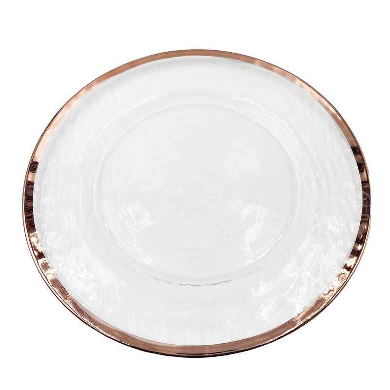 Halo - Glass Charger Plate in Rose Gold (Item # 0212)