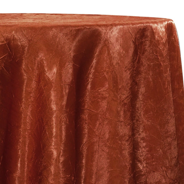 Crush Satin (Bichon) Table Linen in Rust 035