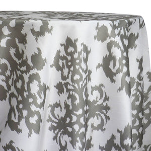 Newport Print (Dupioni) Table Linen in Silver