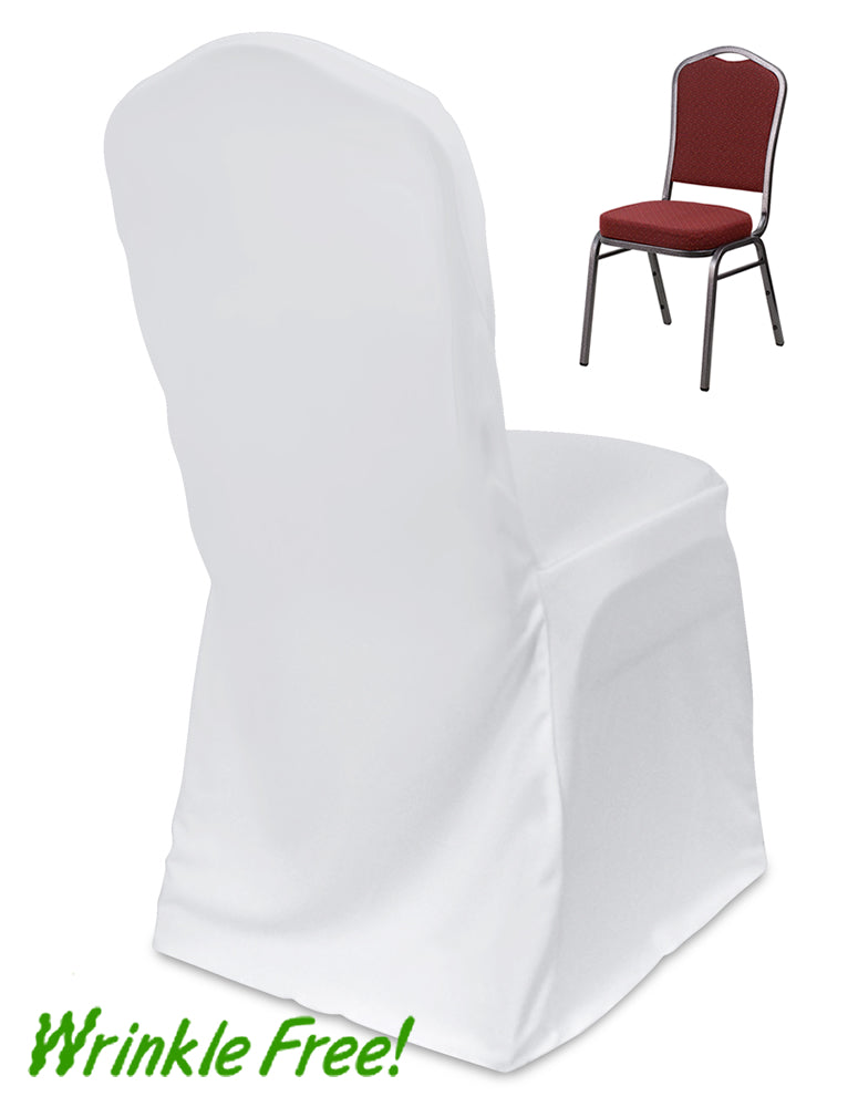 Scuba (Wrinkle-Free) Crown Back Banquet Chair Cover - Premium Quality