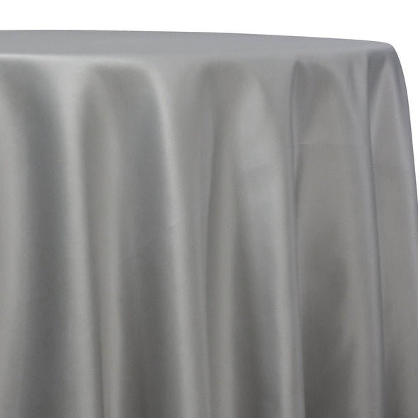 Satin 108 Round Tablecloth - Silver