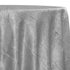 Crush Satin (Bichon) Table Linen in Silver 606