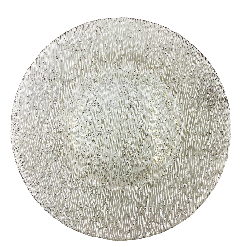 Static - Glass Charger Plate in Silver (Item # 0290)
