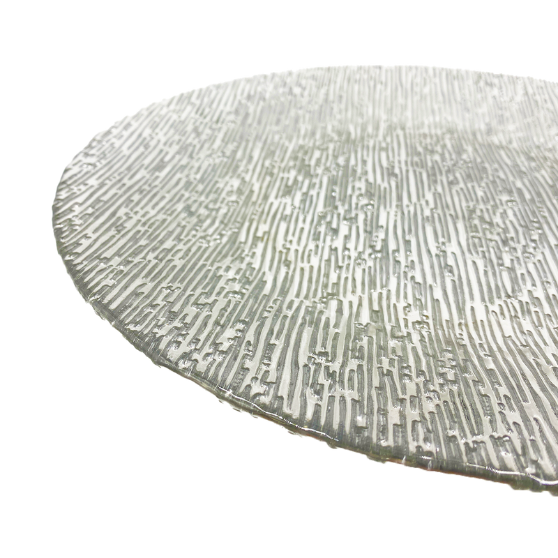 Static - Glass Charger Plate in Silver (Item # 0290)