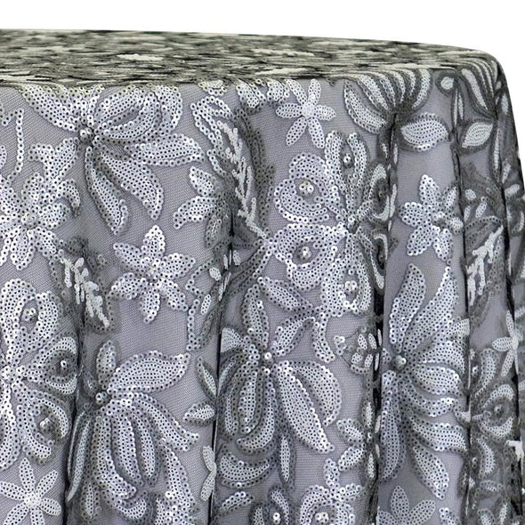 Starlight Sequins Table Linen in Silver